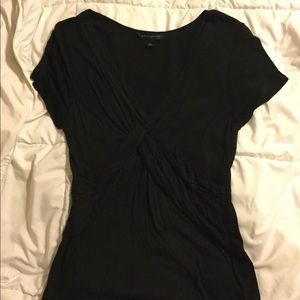 EUC Black Knit Criss-Cross Detail Knit Top